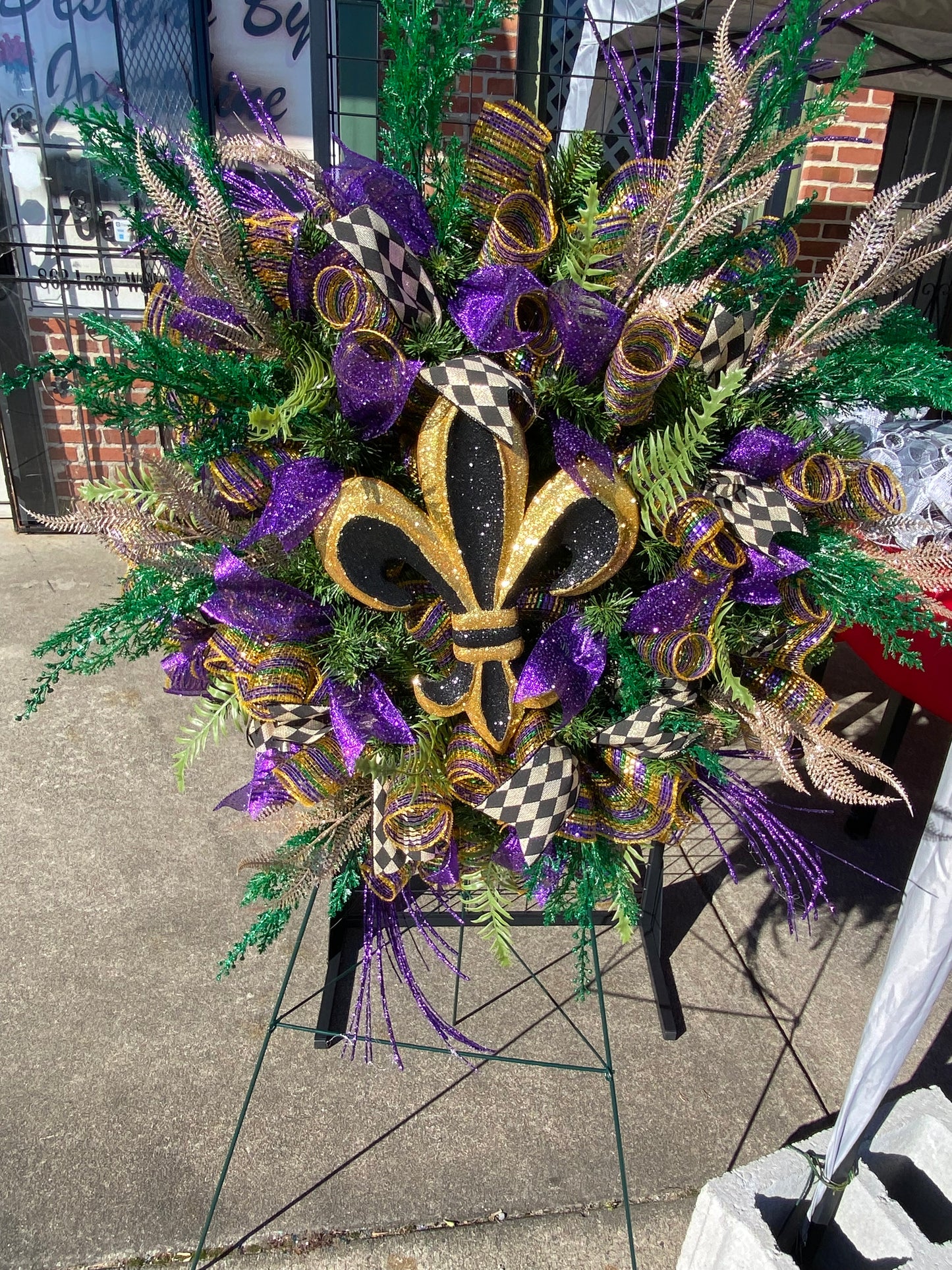 Mardi Gras Wreath